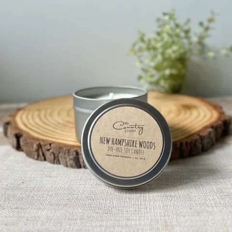 NEW HAMPSHIRE WOODS SOY TIN CANDLE