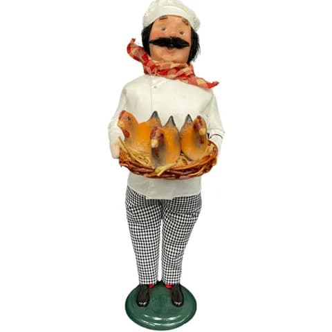 BYERS' CHOICE 3 FRENCH HENS CHEF