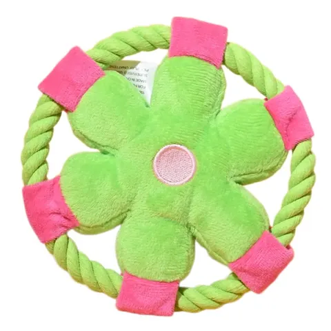 Cartoon Flower Plush Dog Frisbee